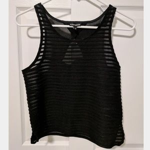 Express Striped Sheer Top